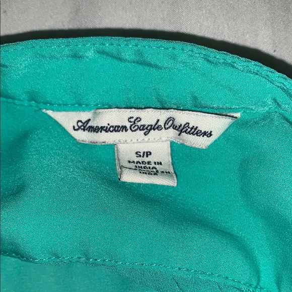American Eagle Outfitters Sleeveless Turquoise Button-Up Top Small - Picture 6 of 6